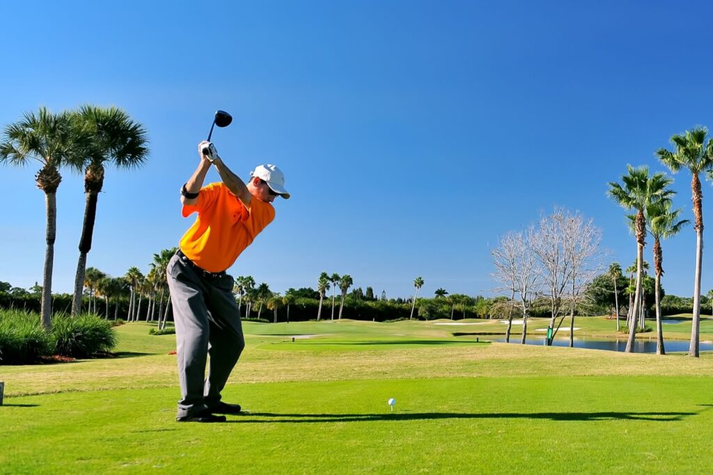 A man on Amelia Island Golf Courses.